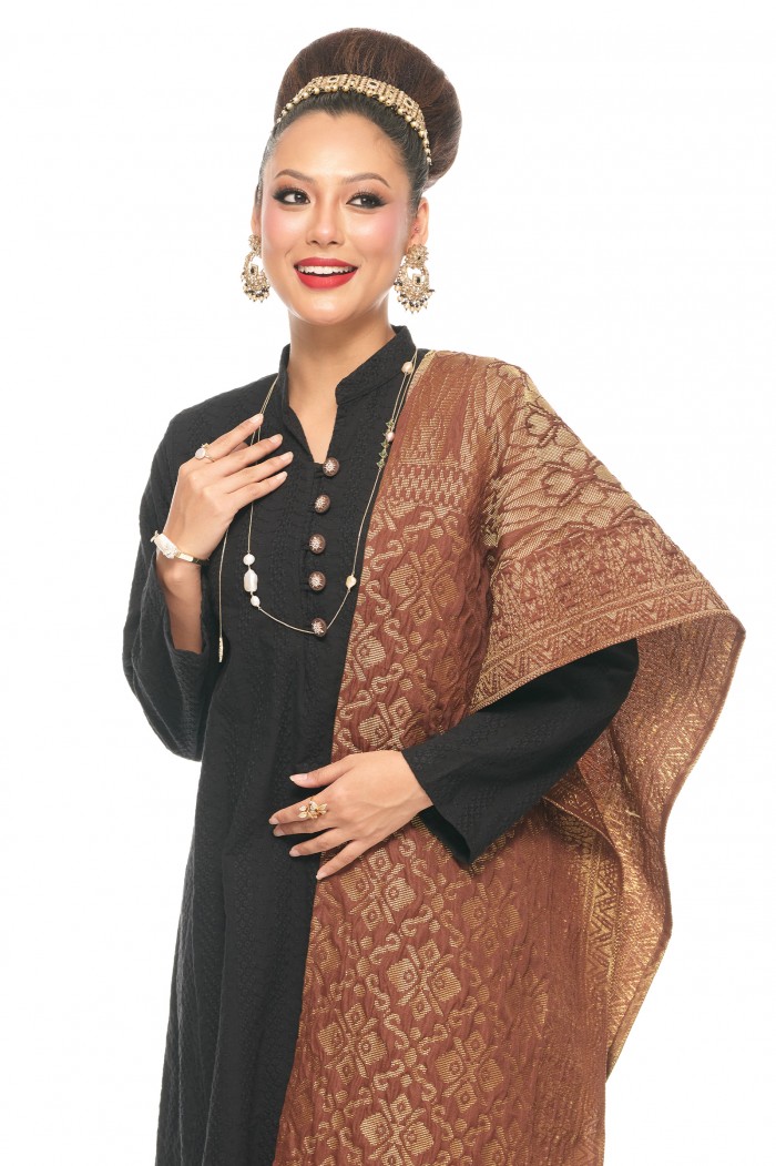 Selendang Songket Klasik V5 (Seri Baiduri)