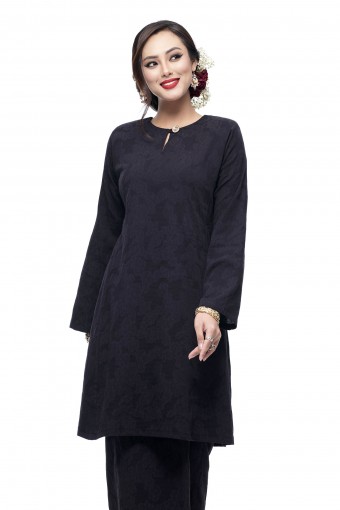 Klasik Kurung Mawar (Black)