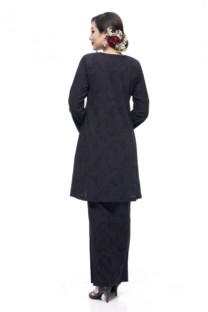 Klasik Kurung Mawar (Black)