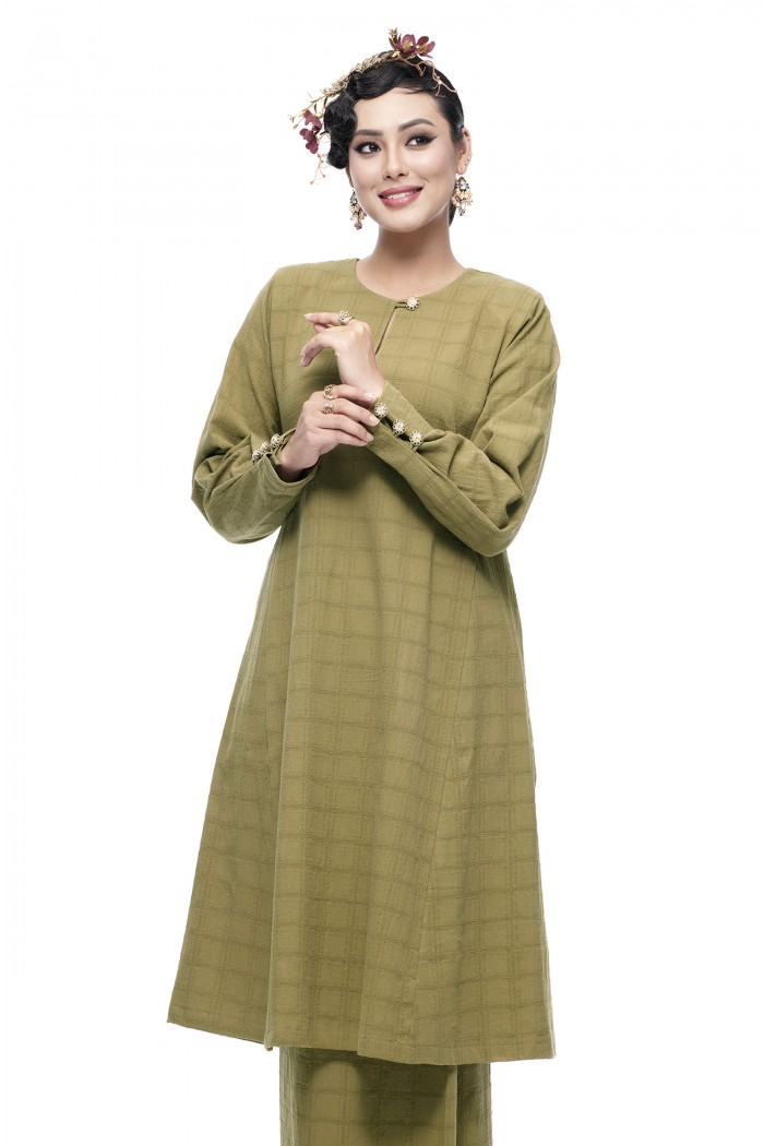 Kurung Riau Wangi (Olive)