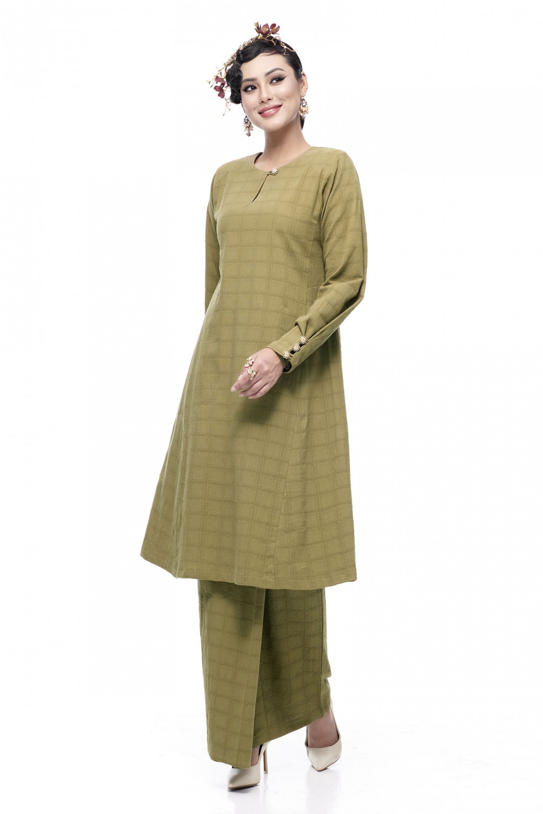 Kurung Riau Wangi (Olive)