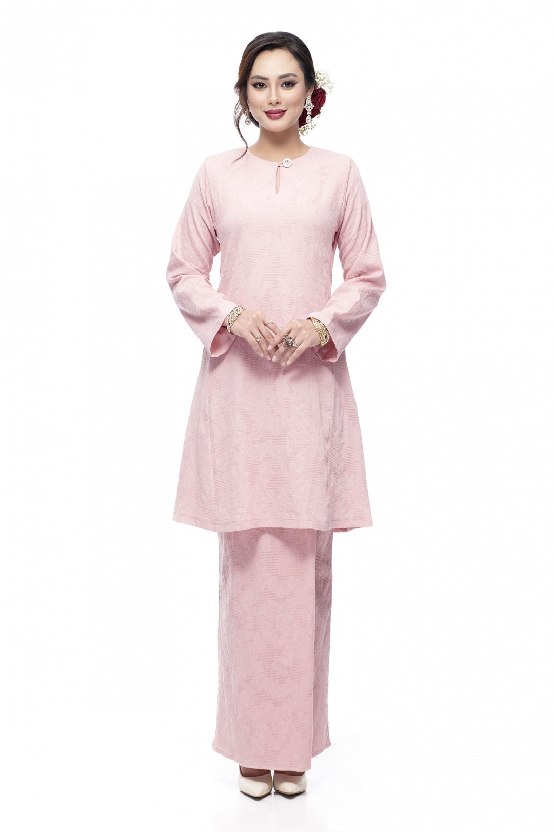 Klasik Kurung Pahang Mawar (Dusty Pink)