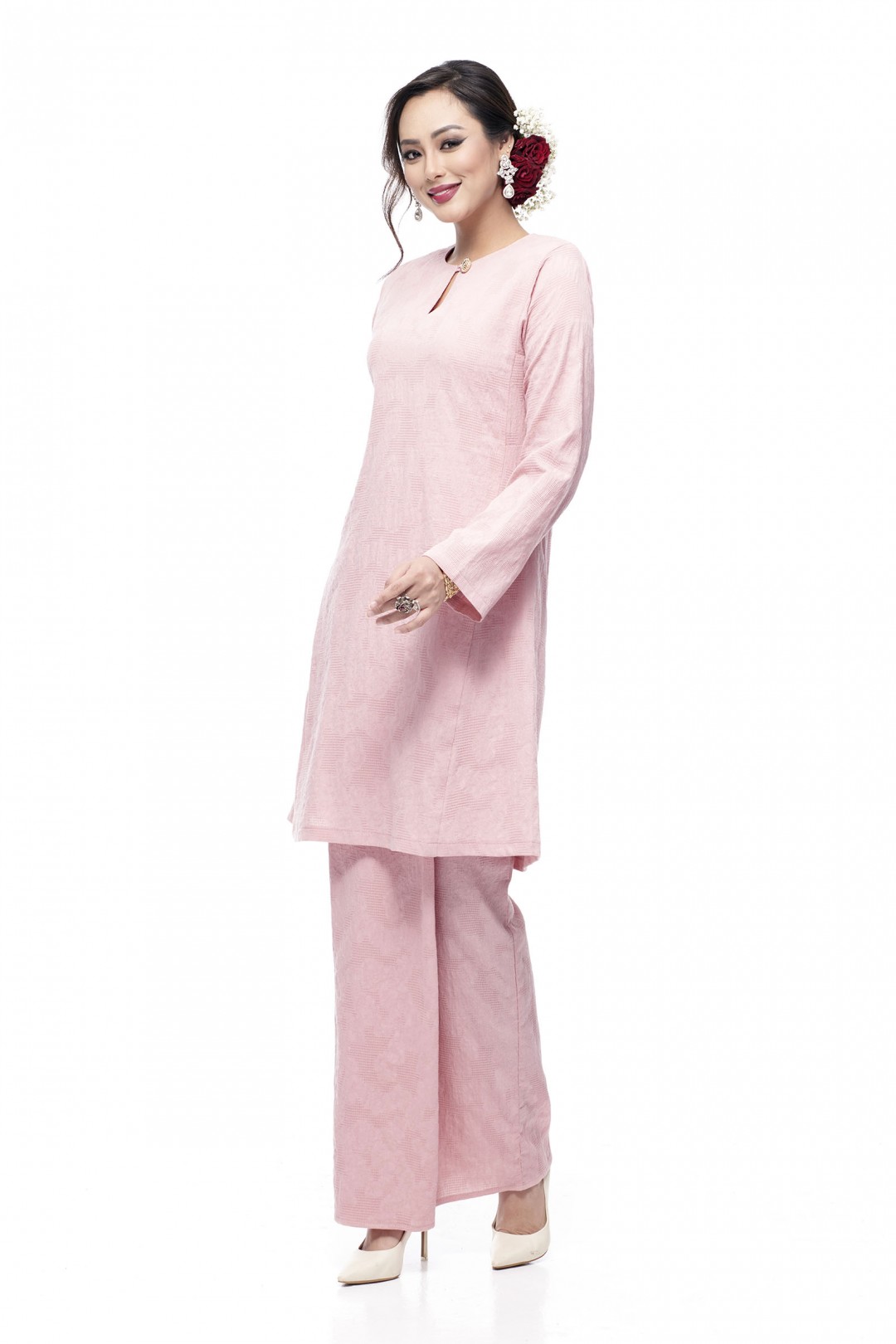 Klasik Kurung Pahang Mawar (Dusty Pink)