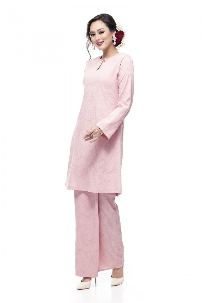 Klasik Kurung Pahang Mawar (Dusty Pink)