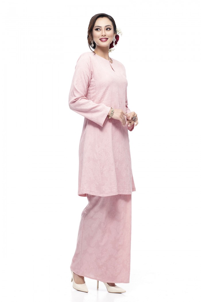 Klasik Kurung Pahang Mawar (Dusty Pink)