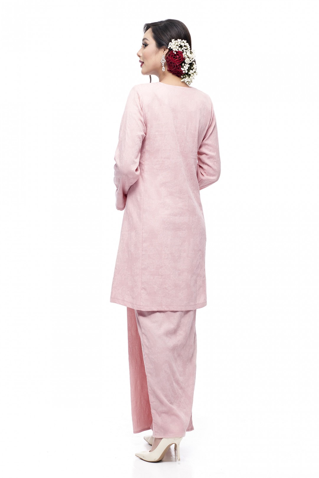 Klasik Kurung Pahang Mawar (Dusty Pink)