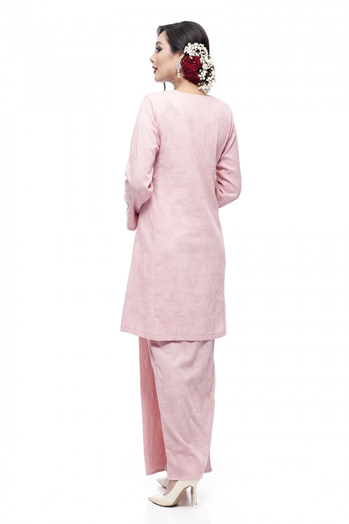 Klasik Kurung Pahang Mawar (Dusty Pink)