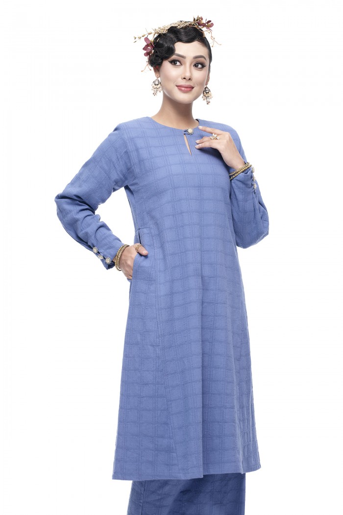 Kurung Riau Wangi (Denim Blue)