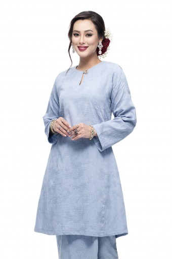 Klasik Kurung Mawar (Dusty Blue)