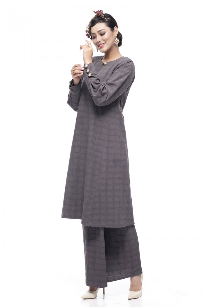 Kurung Riau Wangi (Dark Grey)