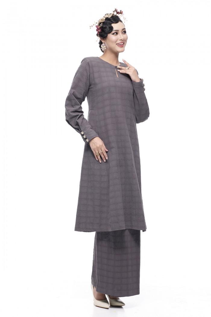 Kurung Riau Wangi (Dark Grey)