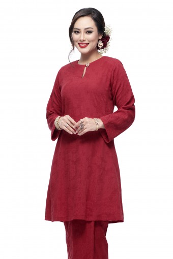 Klasik Kurung Mawar (Ruby Red)