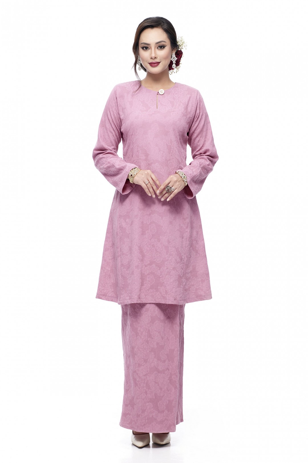 Klasik Kurung Pahang Mawar (Dusty Purple)