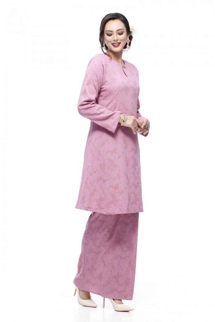 Klasik Kurung Pahang Mawar (Dusty Purple)