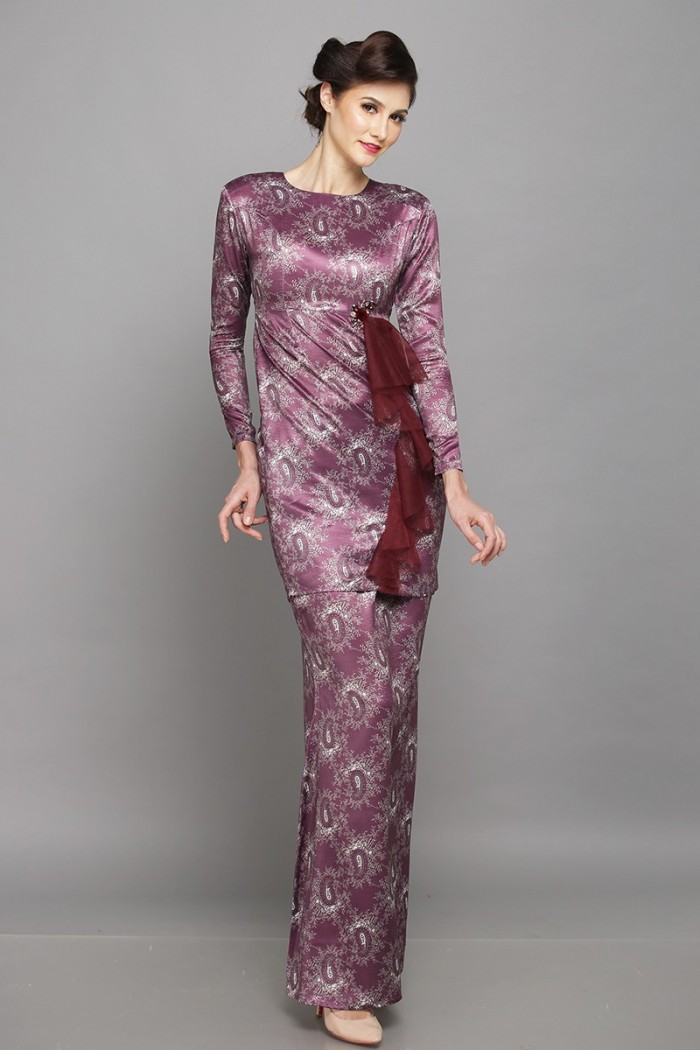 Delaila Kurung Modern (Dusty Purple)