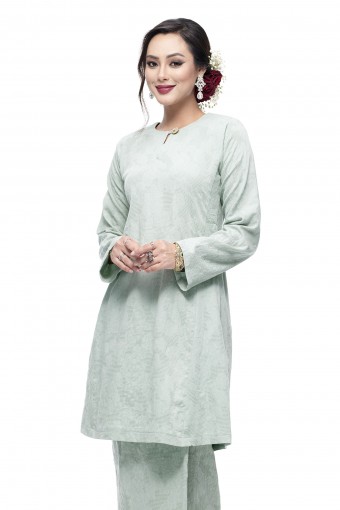 Klasik Kurung Mawar (Mint Green)