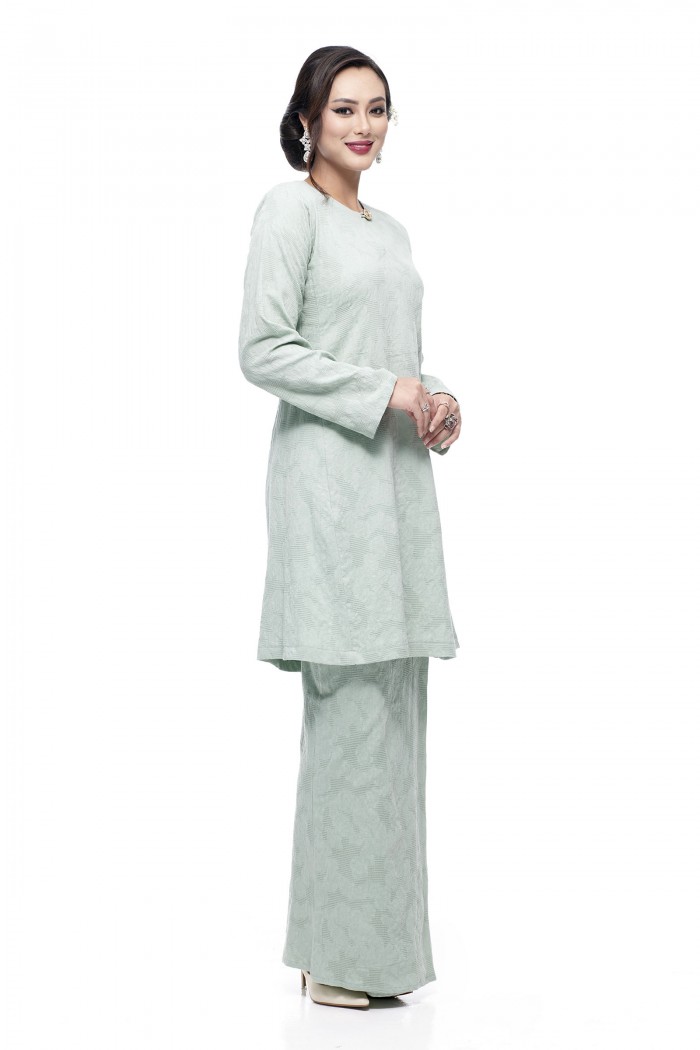 Klasik Kurung Pahang Mawar (Mint Green)