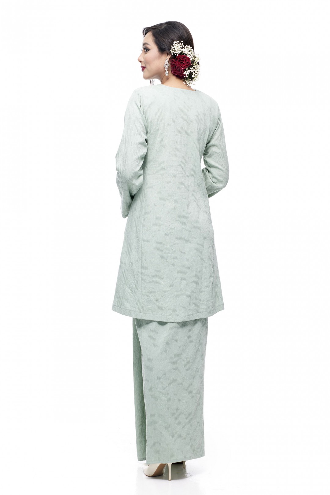 Klasik Kurung Pahang Mawar (Mint Green)