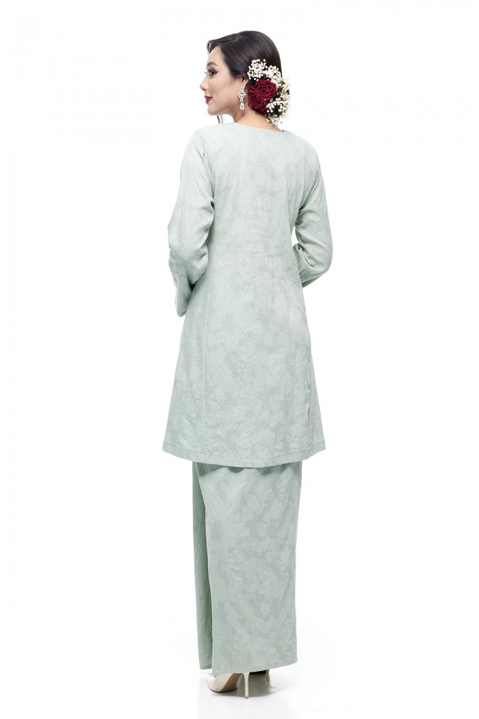 Klasik Kurung Pahang Mawar (Mint Green)