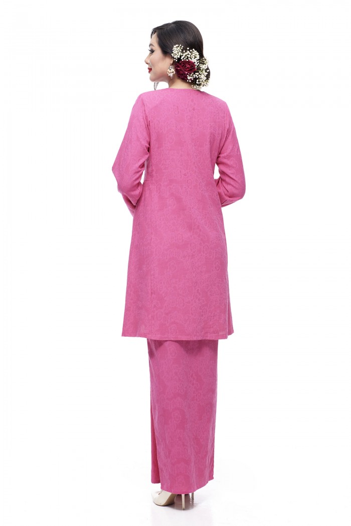 Klasik Kurung Pahang Mawar (Fuscia Pink)