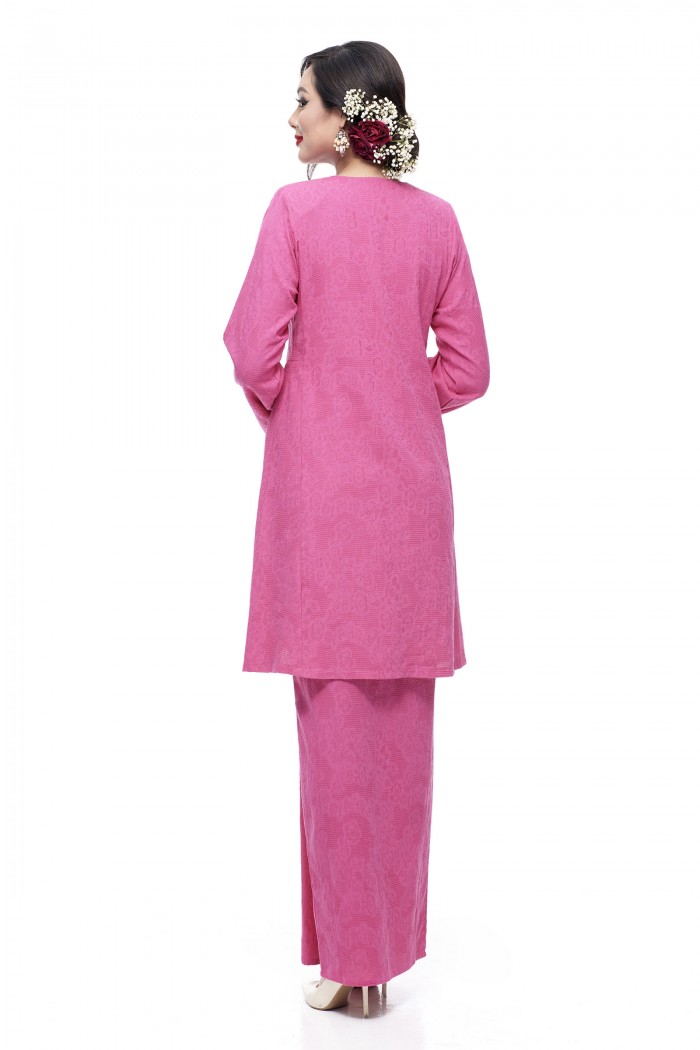 Klasik Kurung Mawar (Fuscia Pink)