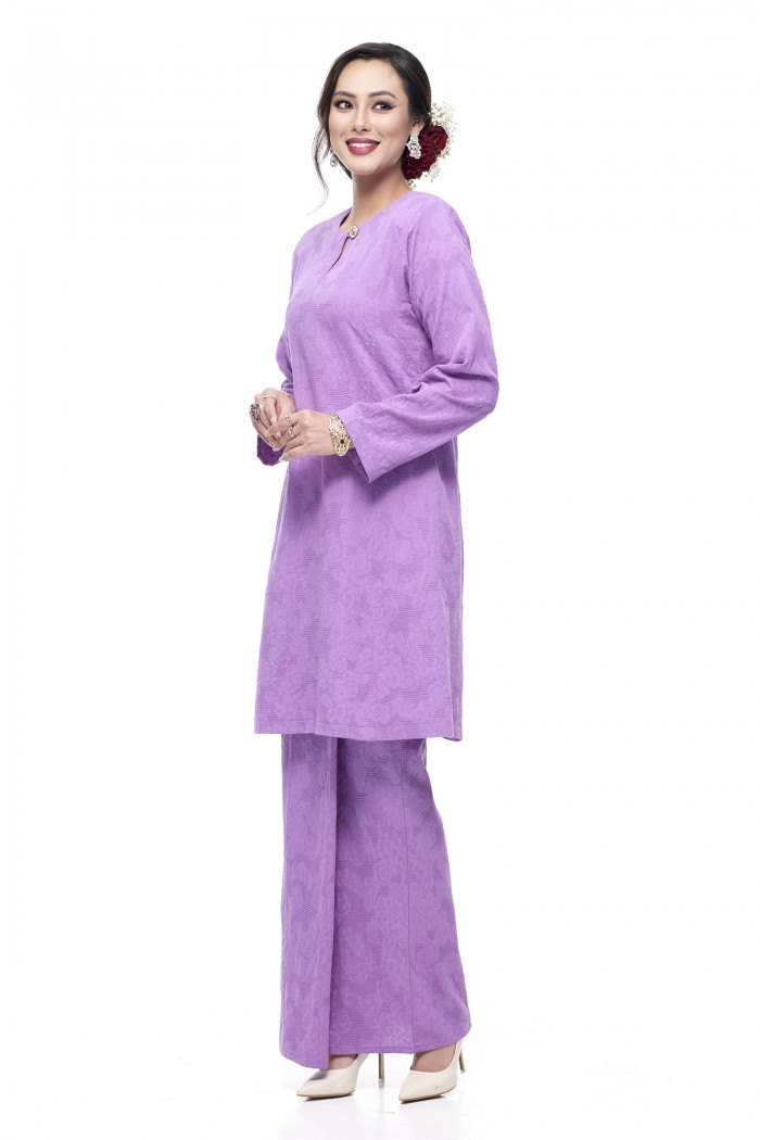 Klasik Kurung Pahang Mawar (Lilac)