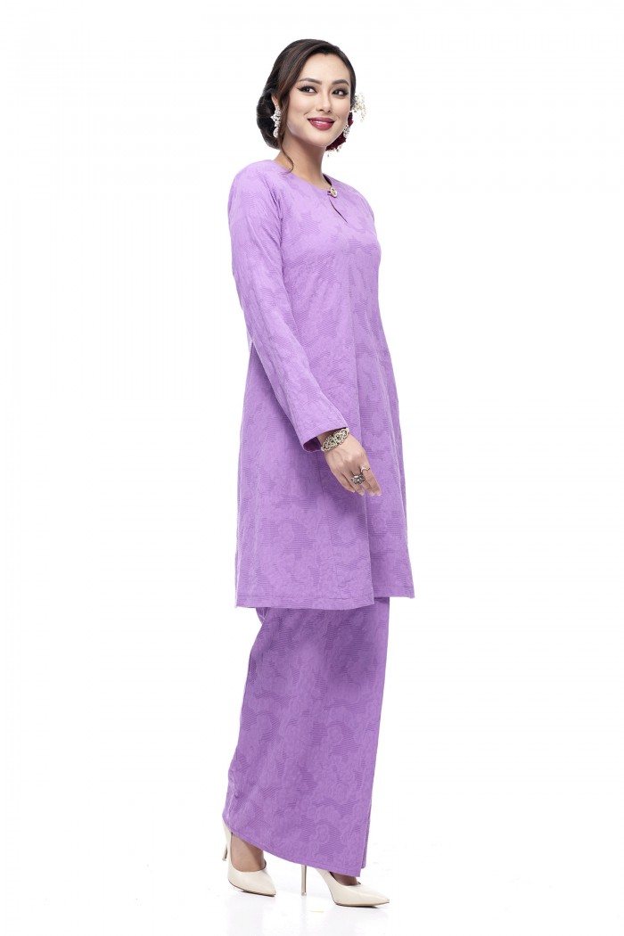 Klasik Kurung Pahang Mawar (Lilac)