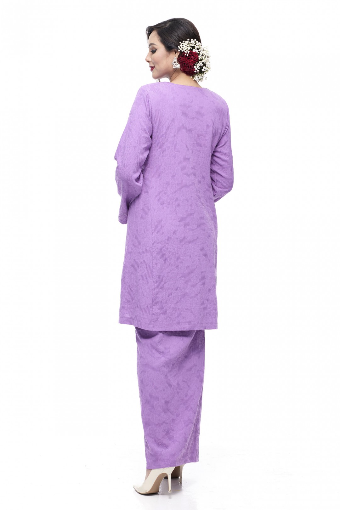 Klasik Kurung Pahang Mawar (Lilac)