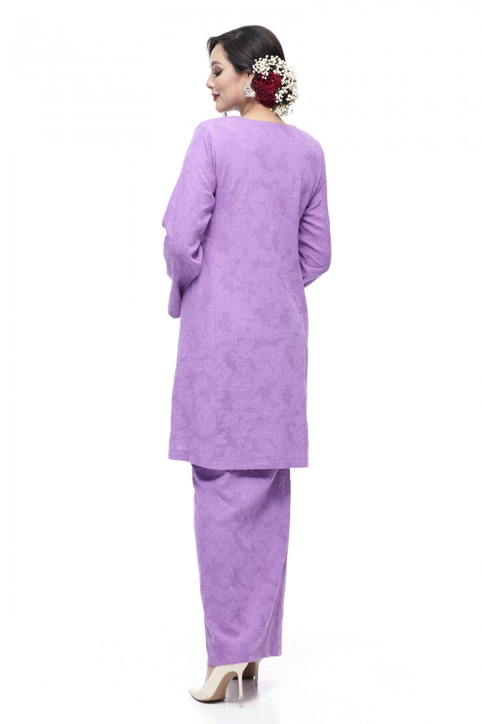 Klasik Kurung Pahang Mawar (Lilac)