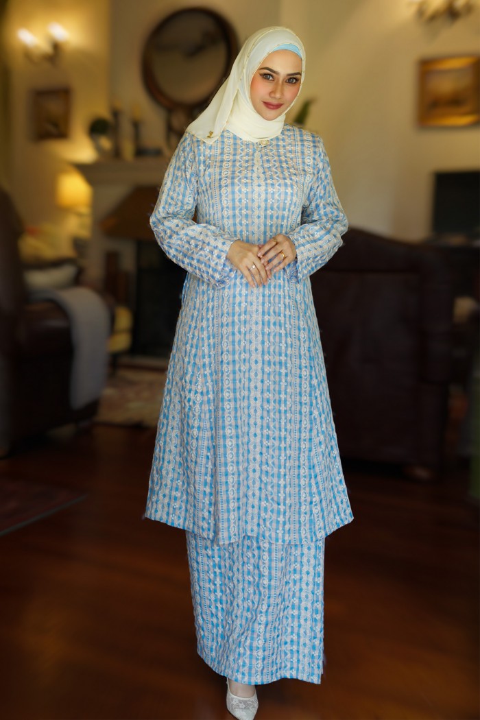 Kurung Riau Manja (Sky Blue)