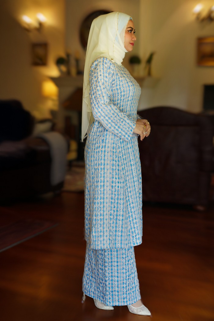 Kurung Riau Manja (Sky Blue)