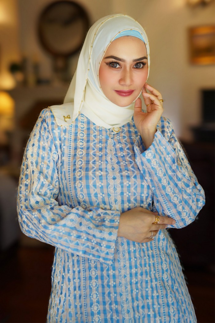 Kurung Riau Manja (Sky Blue)