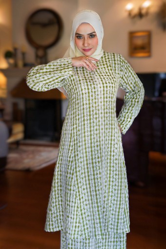 Kurung Riau Manja (Olive Green)