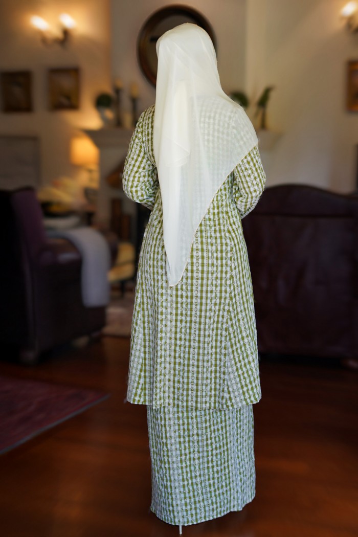 Kurung Riau Manja (Olive Green)
