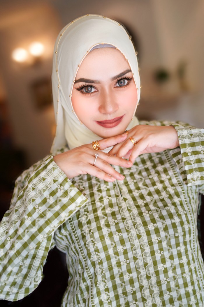 Kurung Riau Manja (Olive Green)