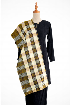 Selendang Songket Klasik (Yellow Checker)