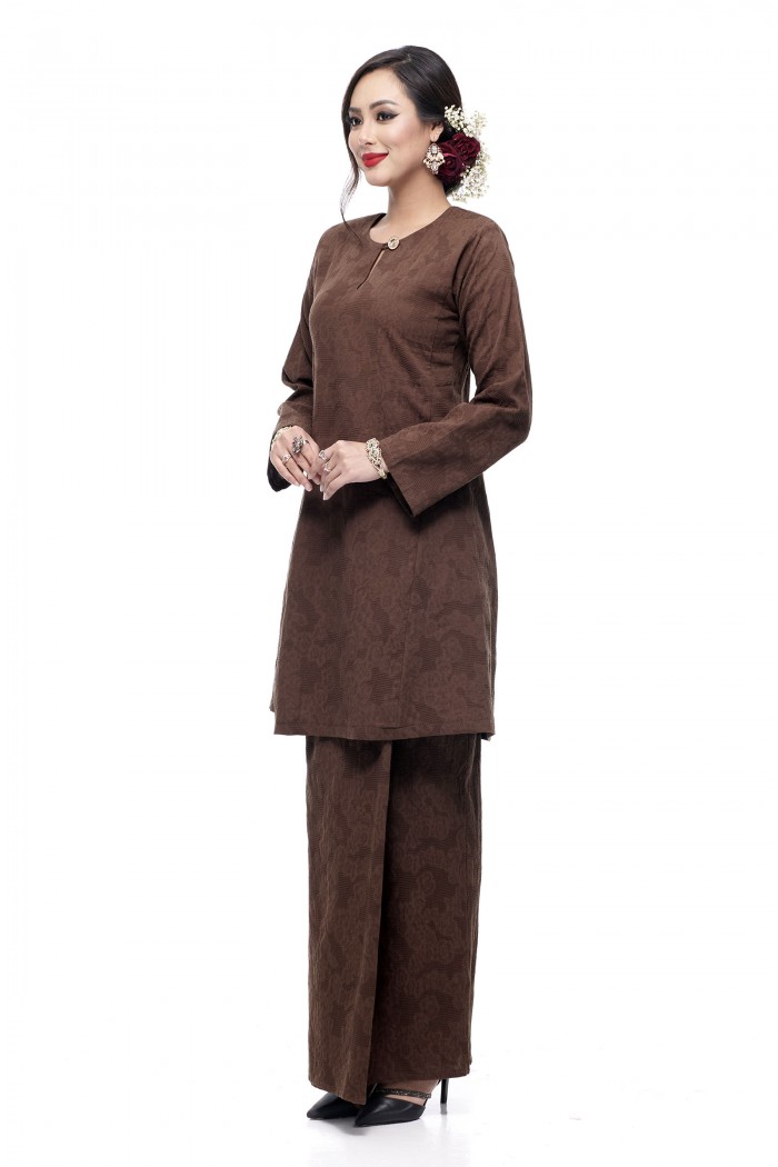 Klasik Kurung Pahang Mawar (Brown)