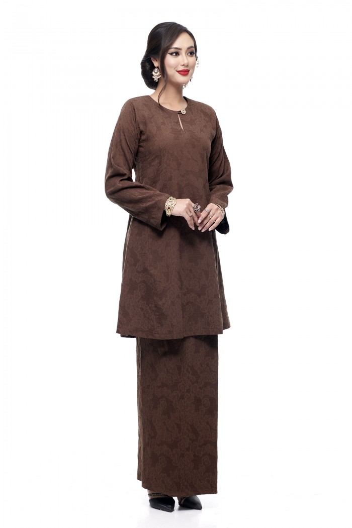 Klasik Kurung Pahang Mawar (Brown)