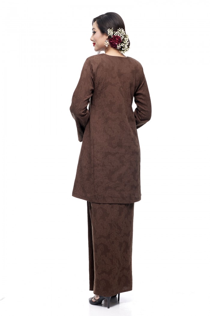 Klasik Kurung Pahang Mawar (Brown)