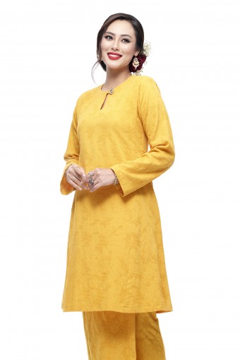 Klasik Kurung Mawar (Golden Mustard)