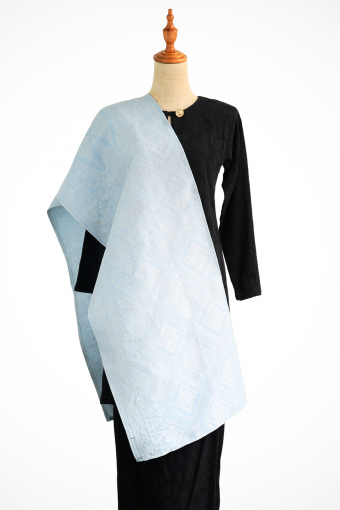 Selendang Songket Klasik (Baby Blue)