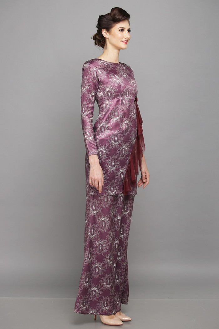 Delaila Kurung Modern (Dusty Purple)