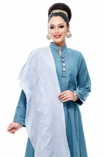 Selendang Songket Klasik (Baby Blue Diamond)