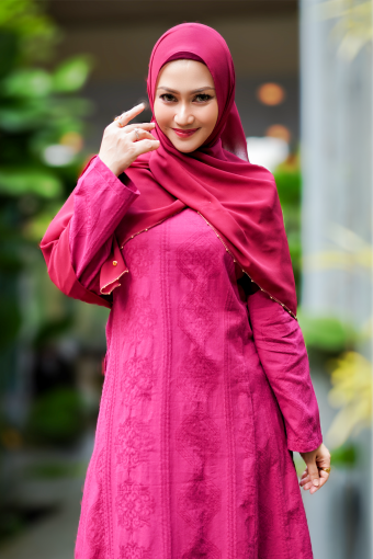Dayang - Kurung Pahang Songket Klasik (Burgundy)