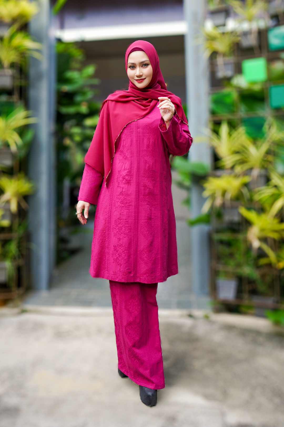Dayang - Kurung Pahang Songket Klasik (Burgundy)