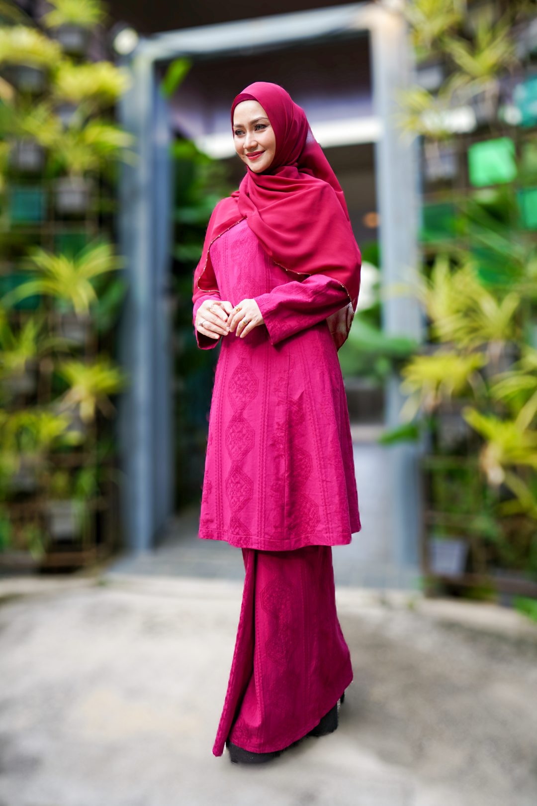 Dayang - Kurung Pahang Songket Klasik (Burgundy)