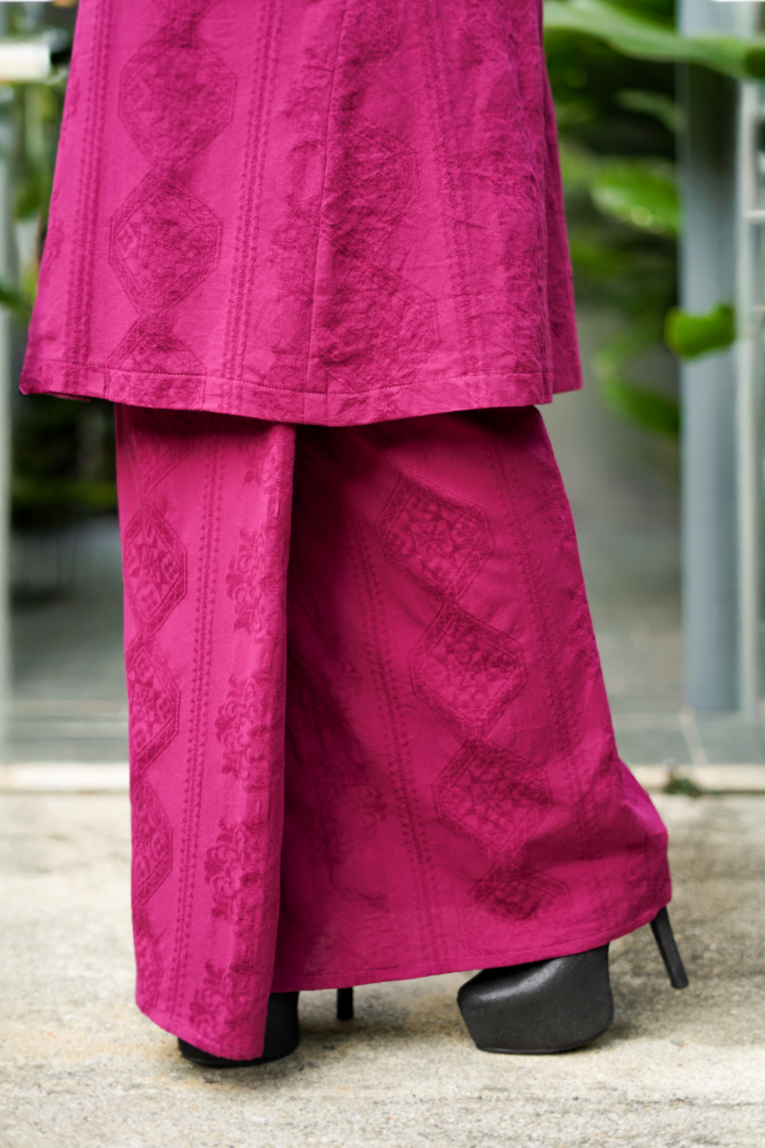 Dayang - Kurung Pahang Songket Klasik (Burgundy)