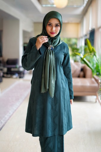 Dayang - Kurung Pahang Songket Klasik (Granite Green)