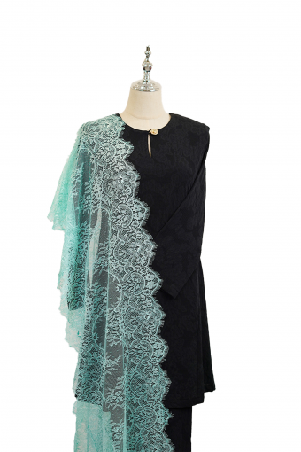 French Lace Selendang (Mint Green)