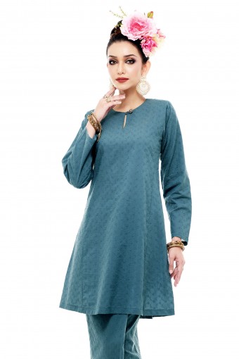 Klasik Kurung Chinta (Steel Blue)